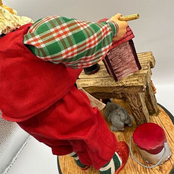 Traditions Vintage Santa Claus Toy Maker Figurine Fabric Mache Santa Centerpiece - Picture 12 of 16